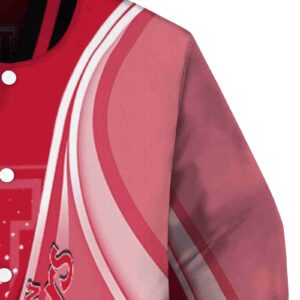 custom houston cougars wave patterns red jacket premium grade