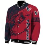 custom houston texans fishing rod red jacket best selling