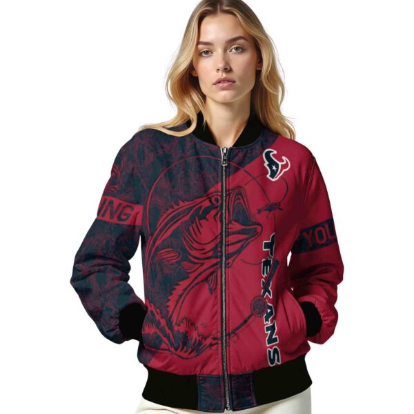custom houston texans fishing rod red jacket latest model