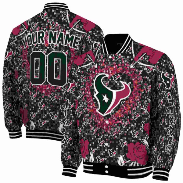 custom houston texans heart explosion blue jacket fashion forward