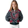 custom houston texans heart explosion blue jacket top rated