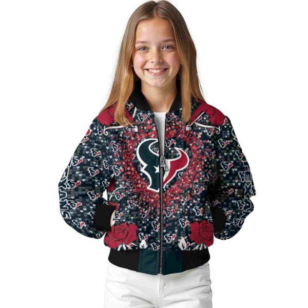 custom houston texans heart explosion blue jacket top rated