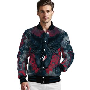custom houston texans praying hands blue jacket high quality