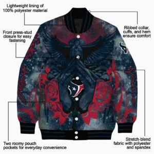 custom houston texans praying hands blue jacket new arrival