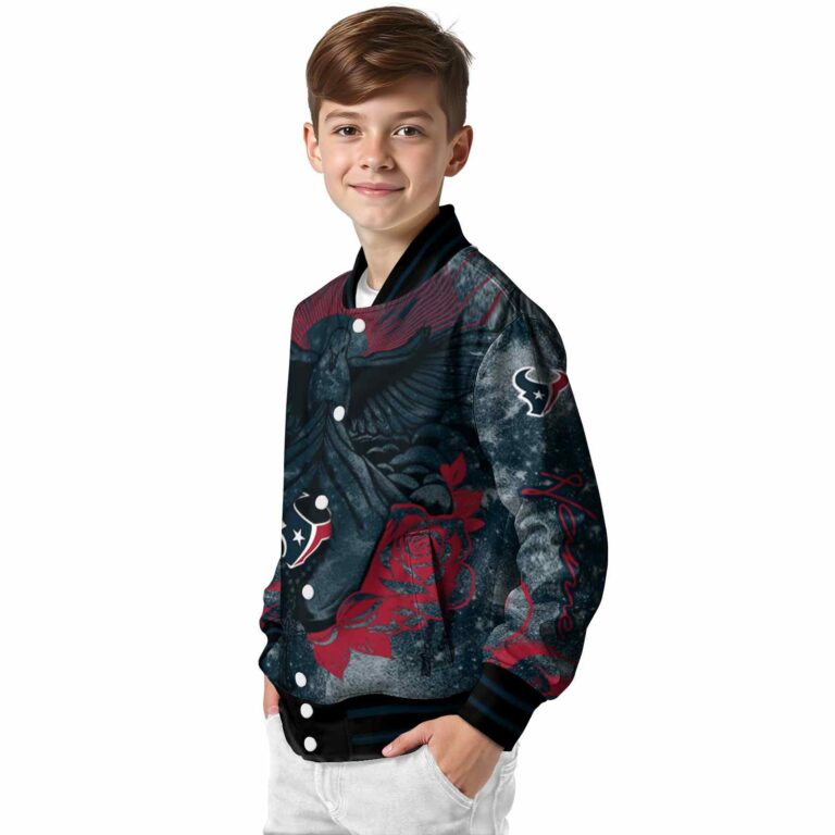 custom houston texans praying hands blue jacket trendy
