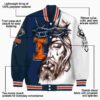 custom illinois fighting illini jesus tears blue white jacket new arrival