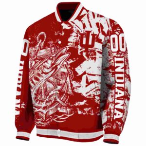 custom indiana hoosiers fishing art red jacket best selling