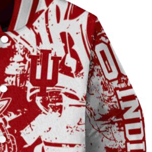 custom indiana hoosiers fishing art red jacket premium grade