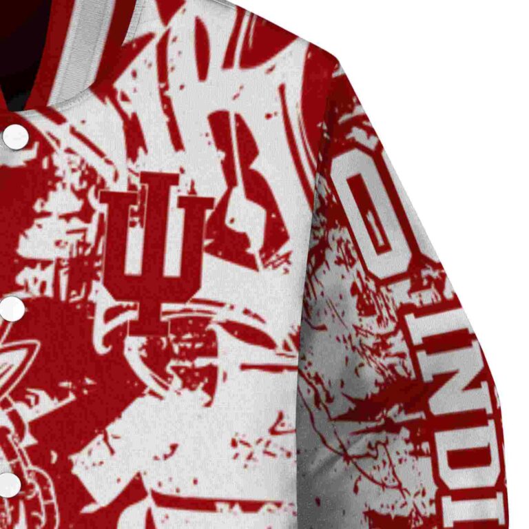 custom indiana hoosiers fishing art red jacket premium grade