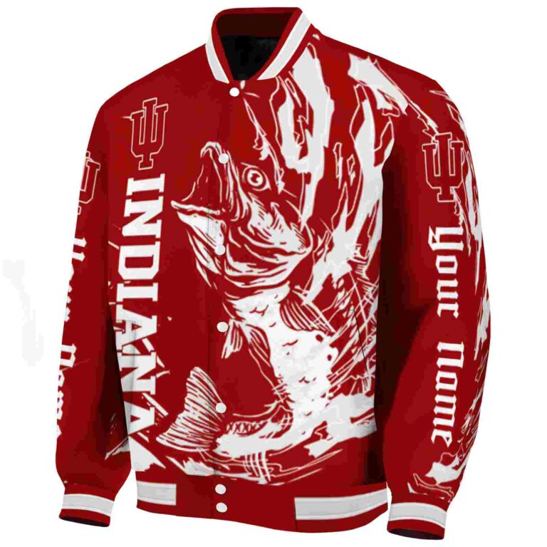 custom indiana hoosiers fishing passion red white jacket best selling