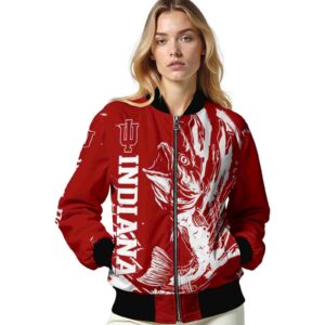 custom indiana hoosiers fishing passion red white jacket latest model