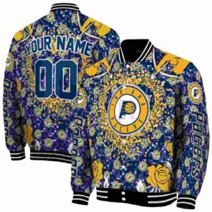 custom indiana pacers heart explosion blue jacket fashion forward