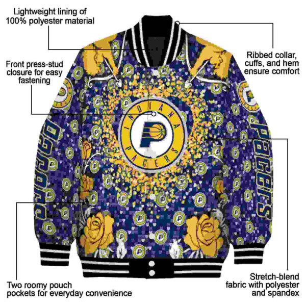 custom indiana pacers heart explosion blue jacket new arrival