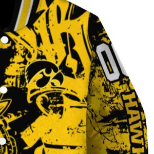 custom iowa hawkeyes fishing art black jacket premium grade