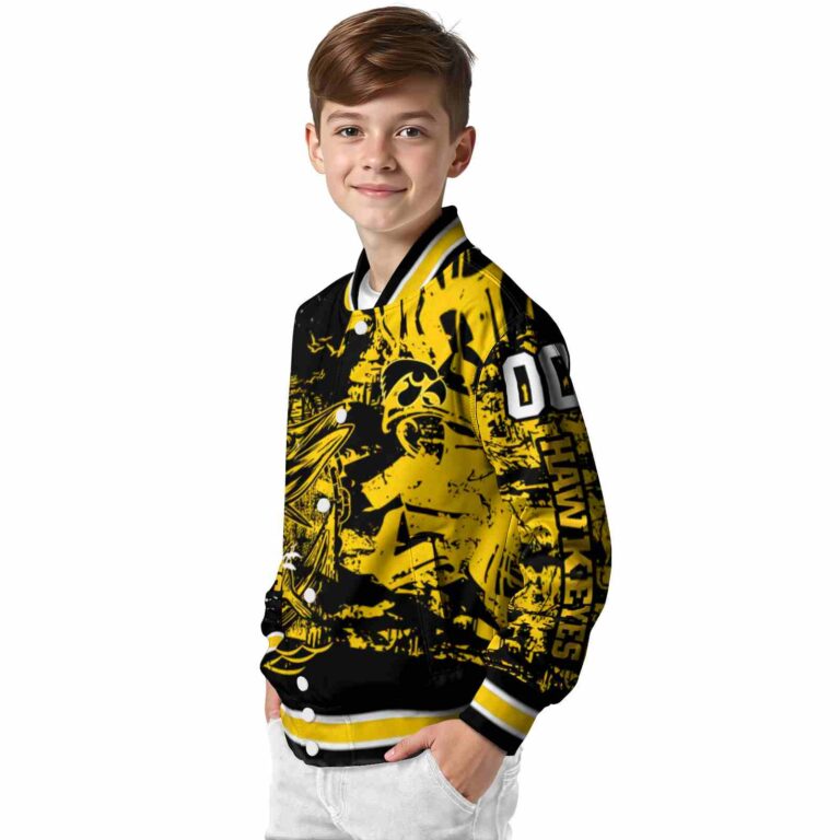 custom iowa hawkeyes fishing art black jacket trendy