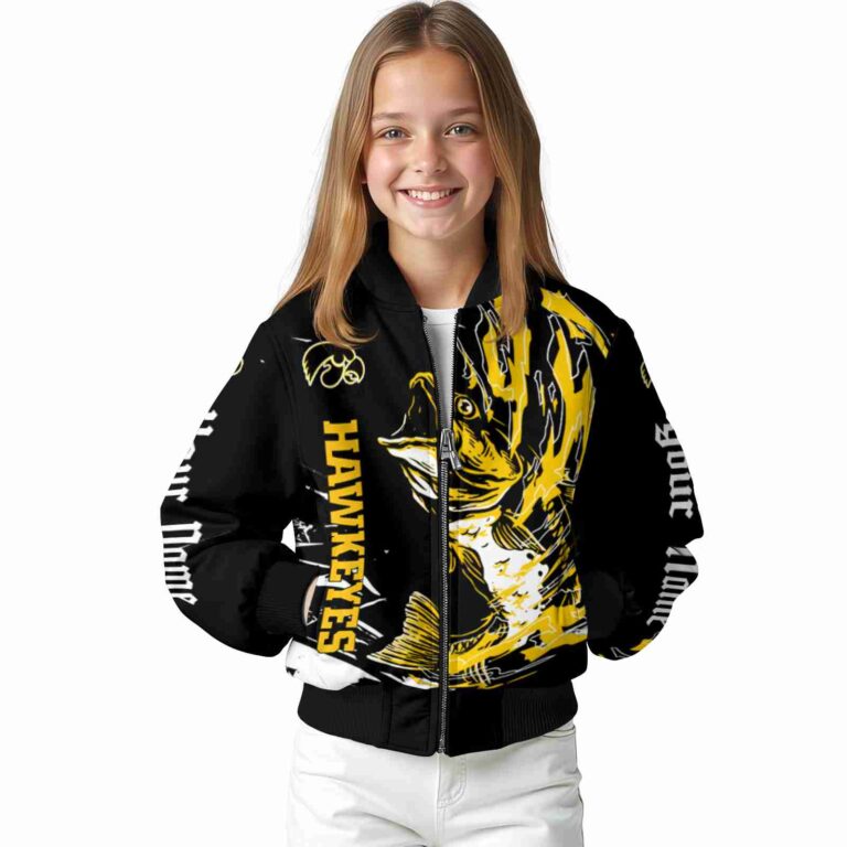 custom iowa hawkeyes fishing passion black white jacket top rated