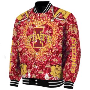 custom iowa state cyclones heart explosion red jacket best selling