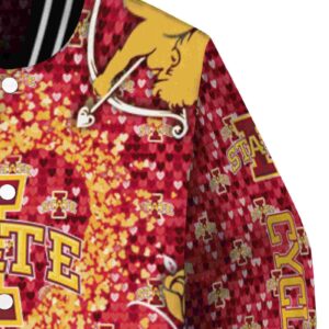 custom iowa state cyclones heart explosion red jacket premium grade