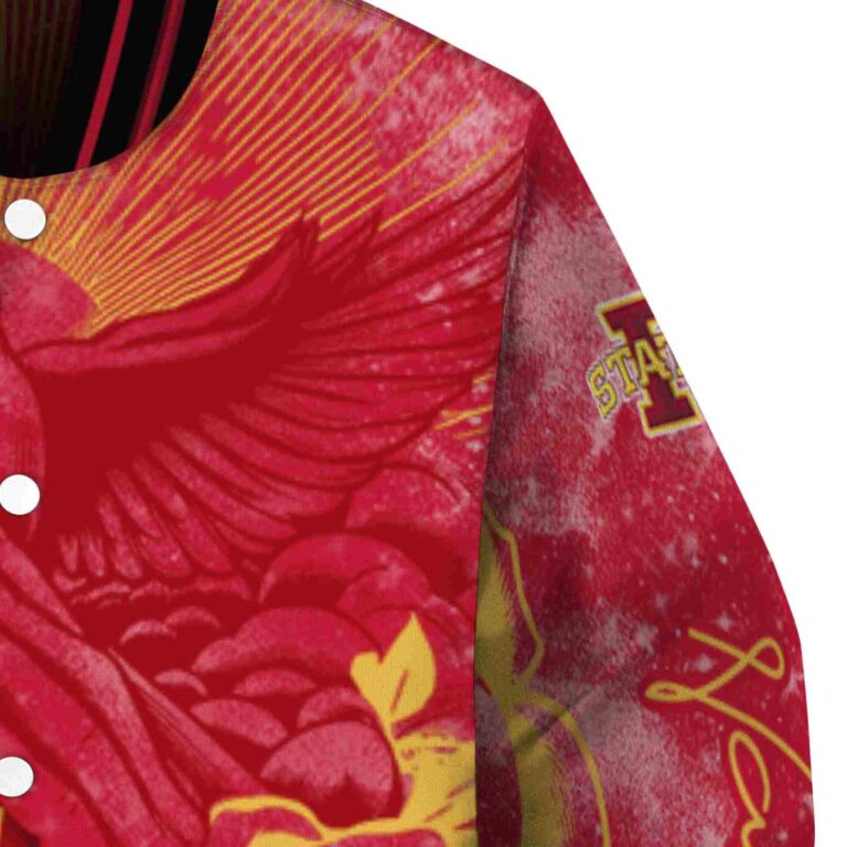 custom iowa state cyclones praying hands red jacket premium grade