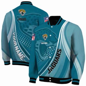 custom jacksonville jaguars wave patterns teal jacket fashion forward