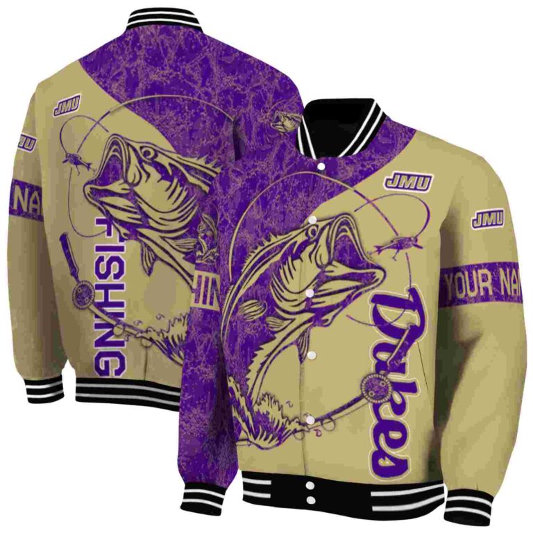 custom james madison dukes fishing rod gold jacket fashion forward