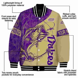 custom james madison dukes fishing rod gold jacket new arrival