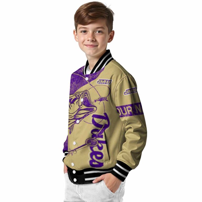 custom james madison dukes fishing rod gold jacket trendy