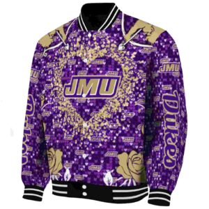 custom james madison dukes heart explosion purple jacket best selling