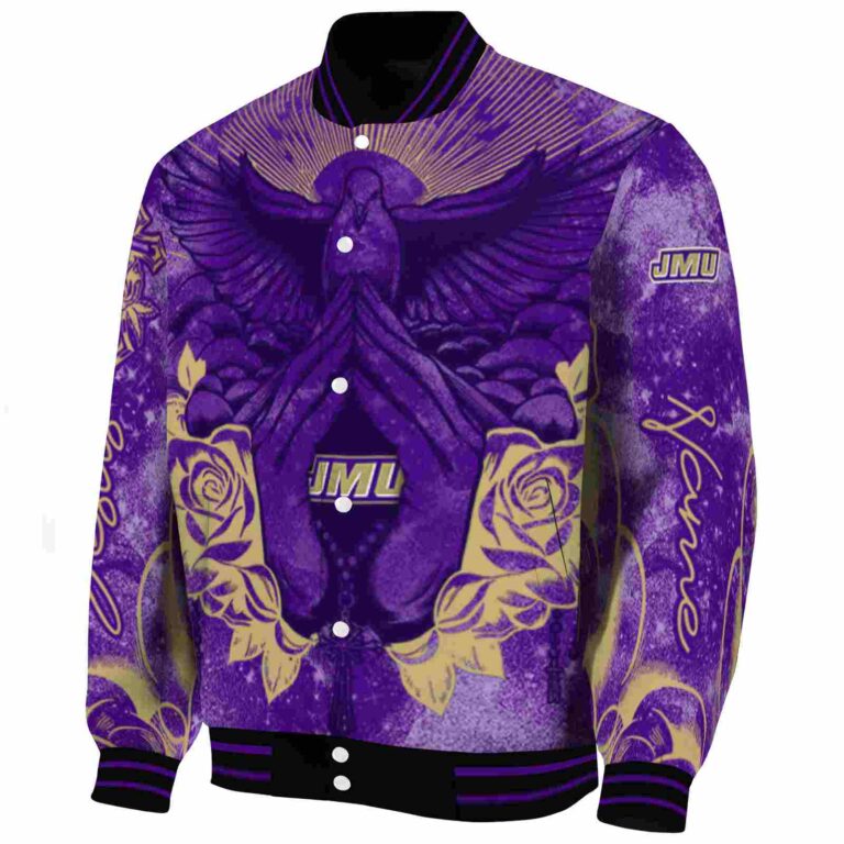 custom james madison dukes praying hands purple jacket best selling
