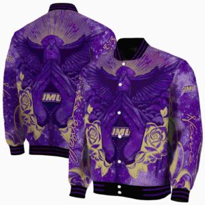 custom james madison dukes praying hands purple jacket fashion forward