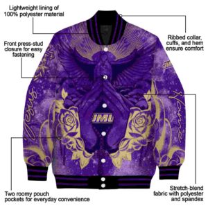 custom james madison dukes praying hands purple jacket new arrival