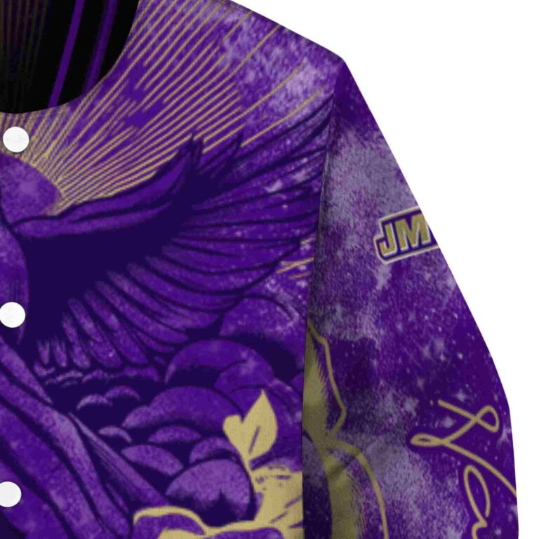 custom james madison dukes praying hands purple jacket premium grade