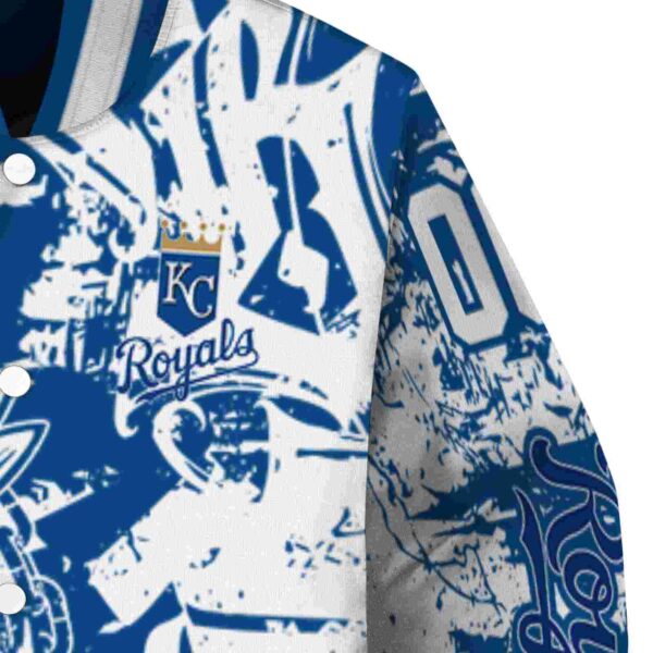 custom kansas city royals fishing art royal blue jacket premium grade