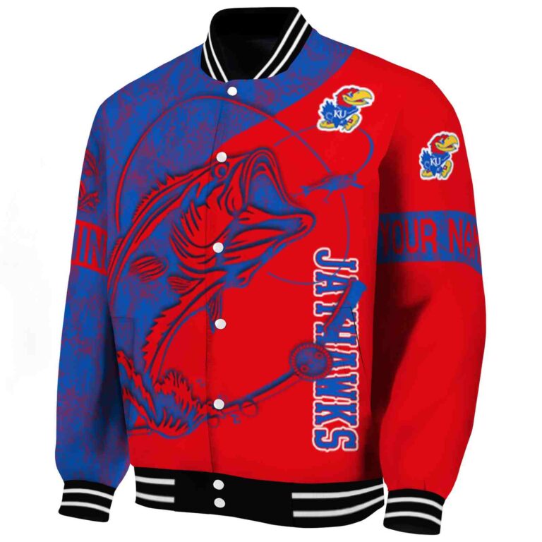 custom kansas jayhawks fishing rod crimson jacket best selling