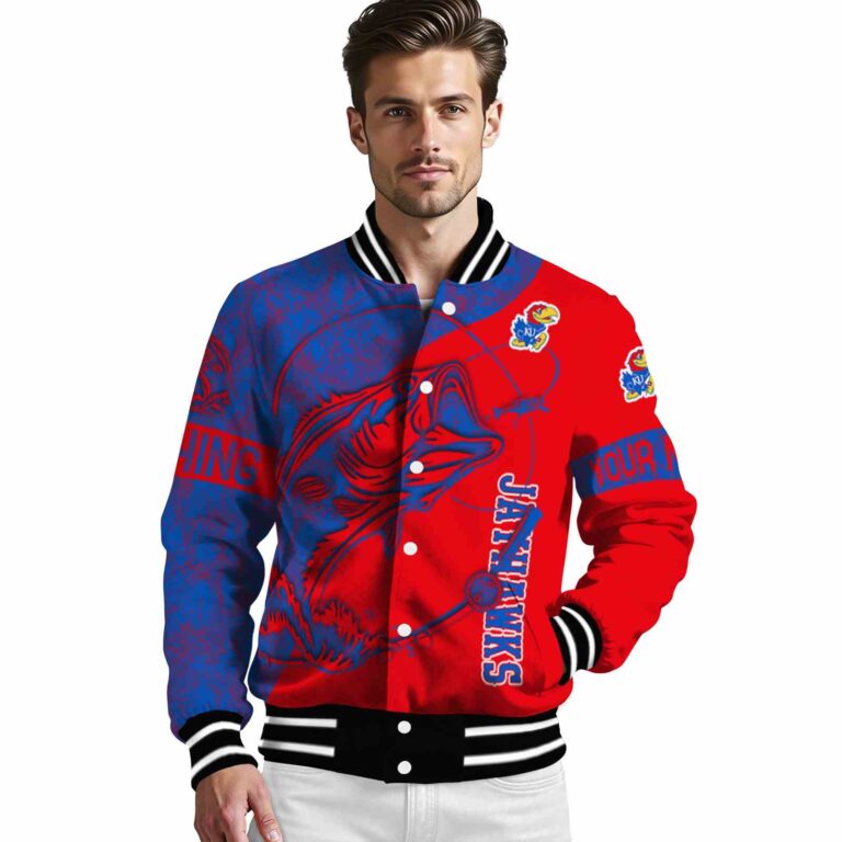 custom kansas jayhawks fishing rod crimson jacket high quality