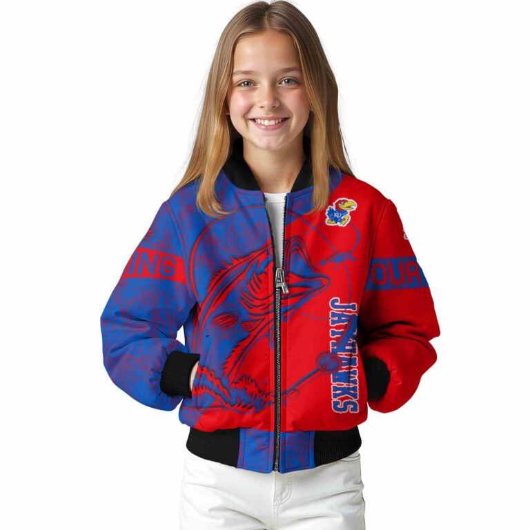 custom kansas jayhawks fishing rod crimson jacket top rated