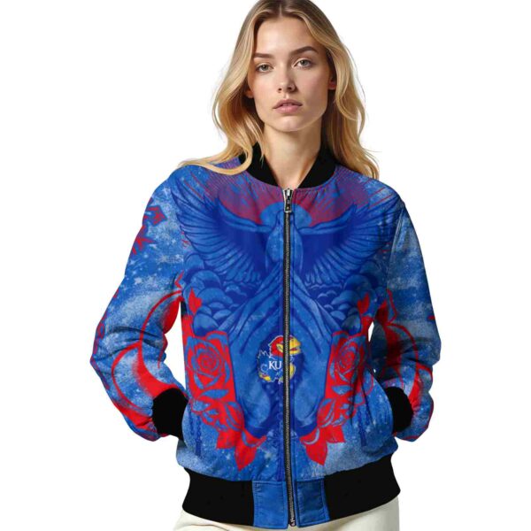 custom kansas jayhawks praying hands blue jacket latest model