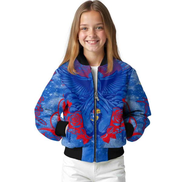 custom kansas jayhawks praying hands blue jacket top rated