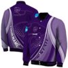 custom kansas state wildcats wave patterns purple jacket fashion forward