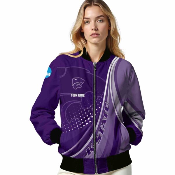 custom kansas state wildcats wave patterns purple jacket latest model