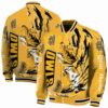 custom kennesaw state owls fishing passion gold white jacket fashion forward