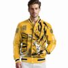 custom kennesaw state owls fishing passion gold white jacket high quality