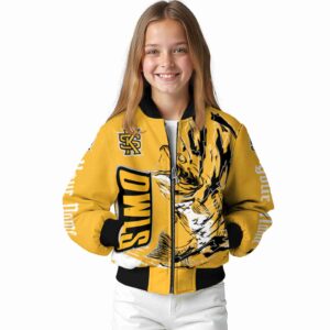 custom kennesaw state owls fishing passion gold white jacket top rated