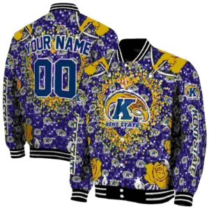 custom kent state golden flashes heart explosion navy blue jacket fashion forward