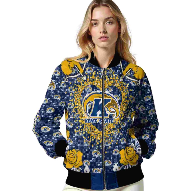 custom kent state golden flashes heart explosion navy blue jacket latest model
