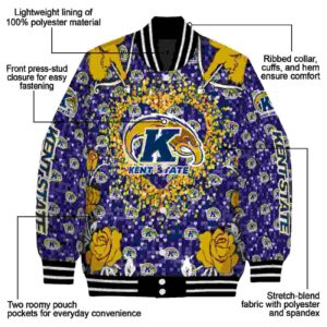 custom kent state golden flashes heart explosion navy blue jacket new arrival
