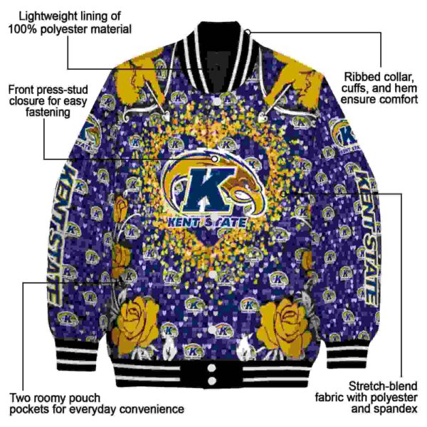 custom kent state golden flashes heart explosion navy blue jacket new arrival