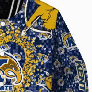 custom kent state golden flashes heart explosion navy blue jacket premium grade