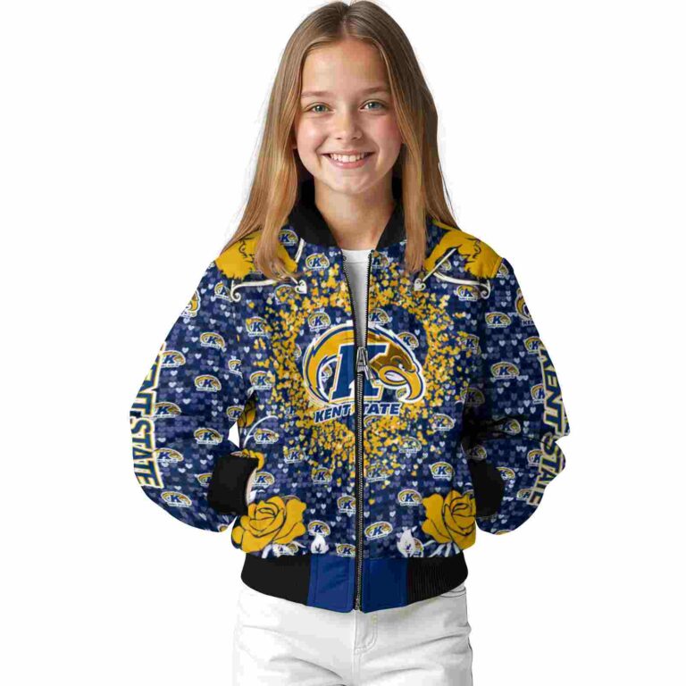 custom kent state golden flashes heart explosion navy blue jacket top rated
