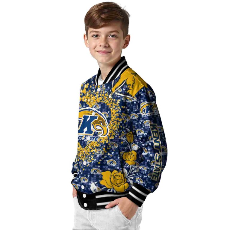 custom kent state golden flashes heart explosion navy blue jacket trendy